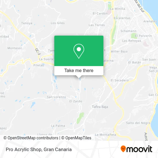 Pro Acrylic Shop map