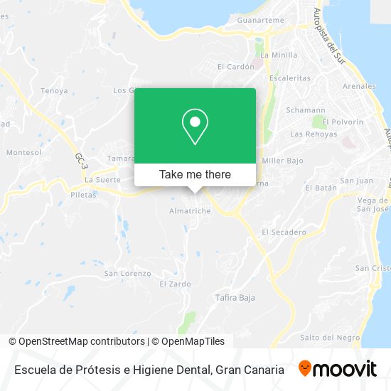 mapa Escuela de Prótesis e Higiene Dental