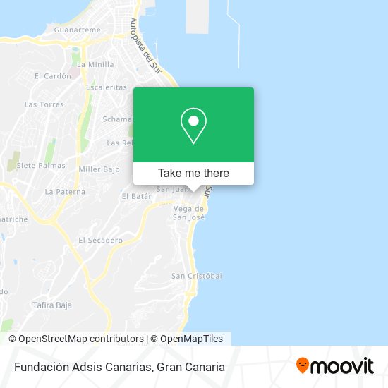 Fundación Adsis Canarias map