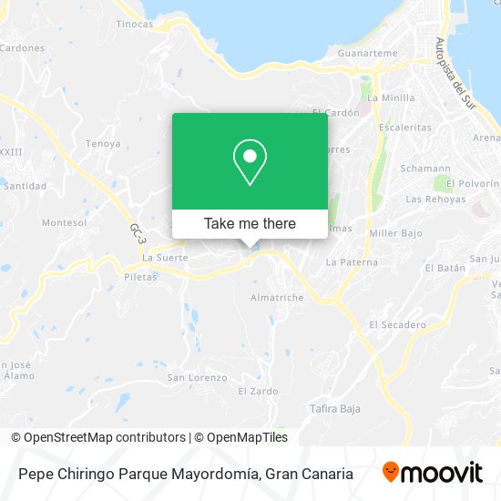 Pepe Chiringo Parque Mayordomía map
