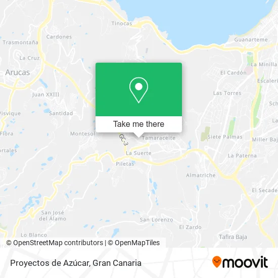 Proyectos de Azúcar map