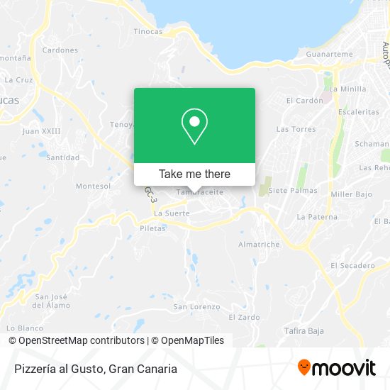 Pizzería al Gusto map