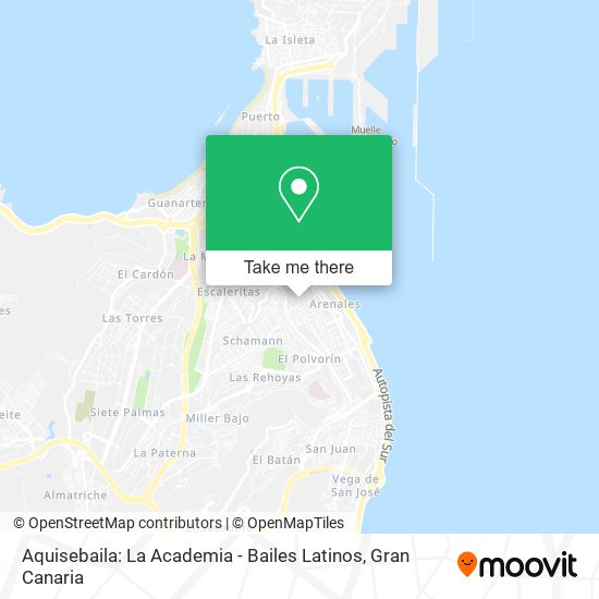 Aquisebaila: La Academia - Bailes Latinos map