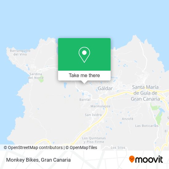 Monkey Bikes map