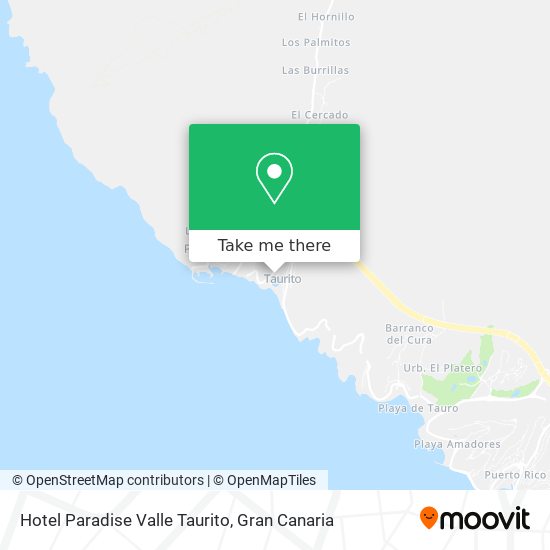 Hotel Paradise Valle Taurito map