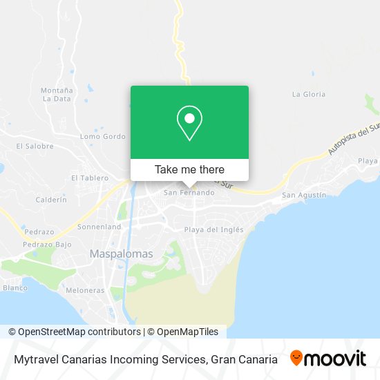 Mytravel Canarias Incoming Services map