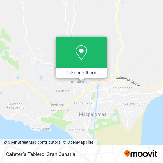 Cafetería Tablero map