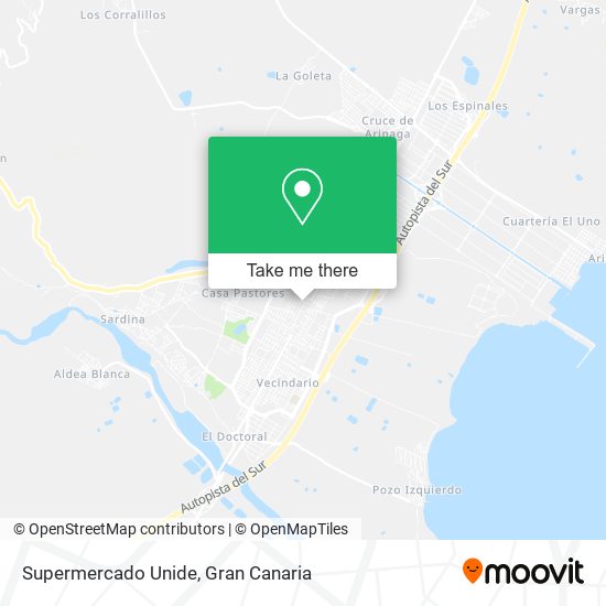 Supermercado Unide map