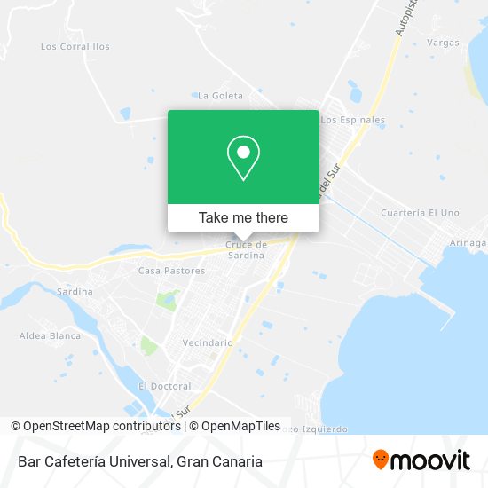 mapa Bar Cafetería Universal