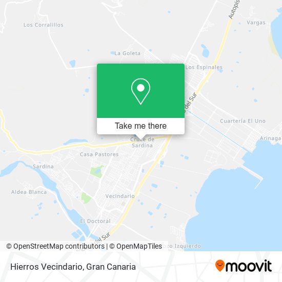 Hierros Vecindario map