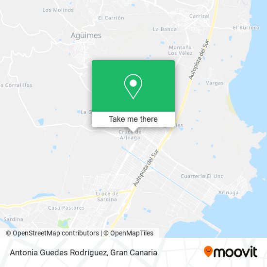 Antonia Guedes Rodríguez map