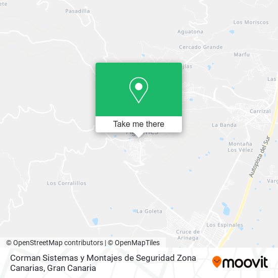 mapa Corman Sistemas y Montajes de Seguridad Zona Canarias