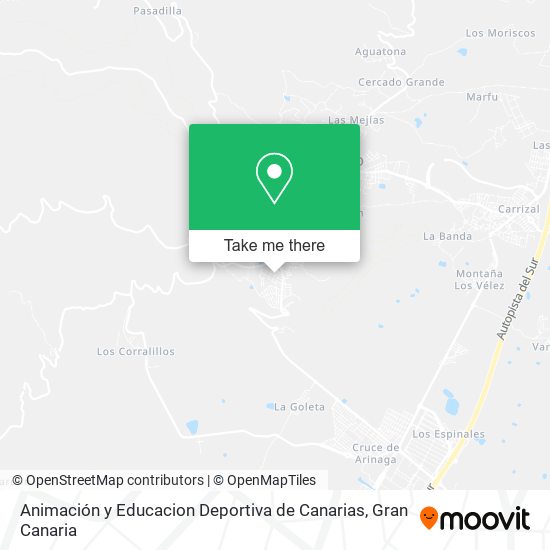 mapa Animación y Educacion Deportiva de Canarias