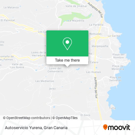 Autoservicio Yurena map