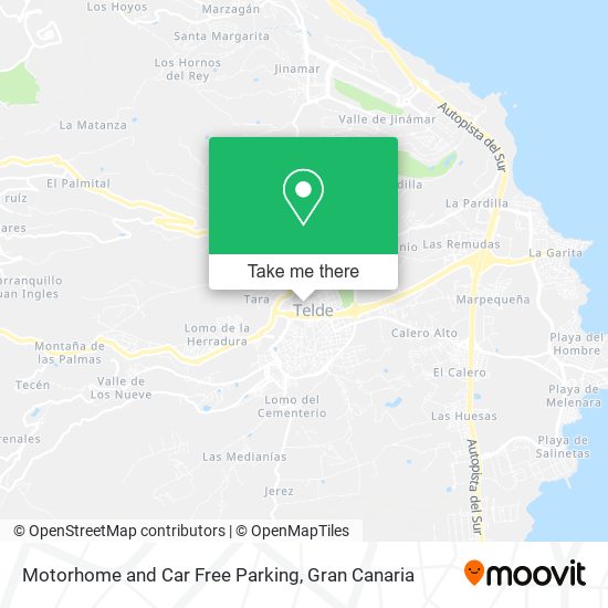 mapa Motorhome and Car Free Parking