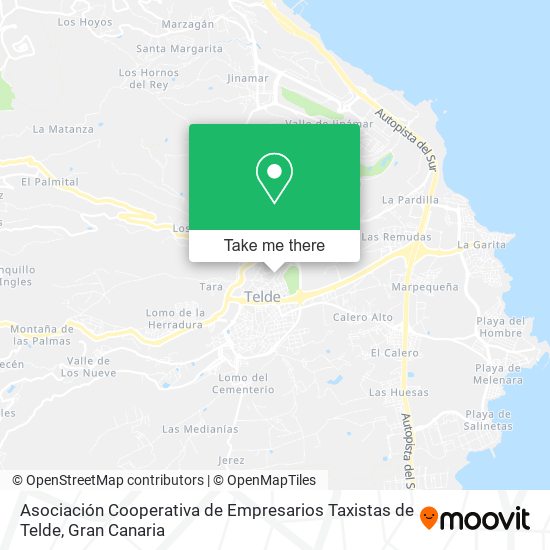 mapa Asociación Cooperativa de Empresarios Taxistas de Telde