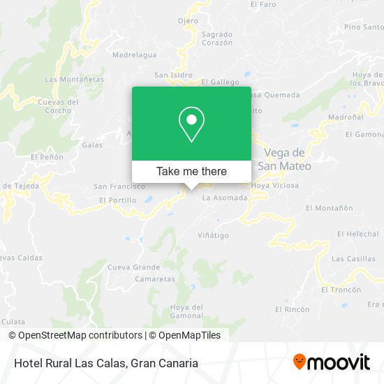 Hotel Rural Las Calas map