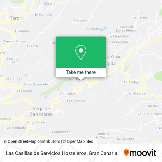 mapa Las Casillas de Servicios Hosteleros