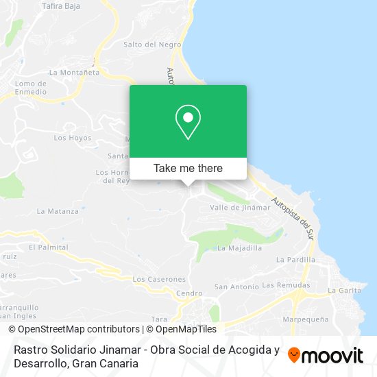 Rastro Solidario Jinamar - Obra Social de Acogida y Desarrollo map