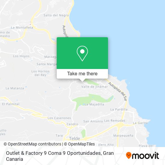 mapa Outlet & Factory 9 Coma 9 Oportunidades