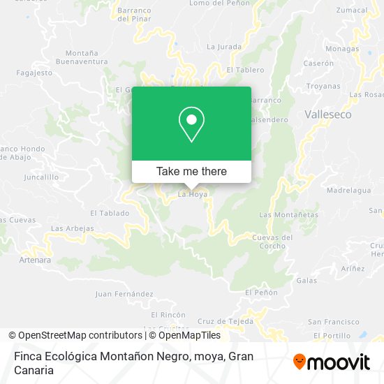 Finca Ecológica Montañon Negro, moya map