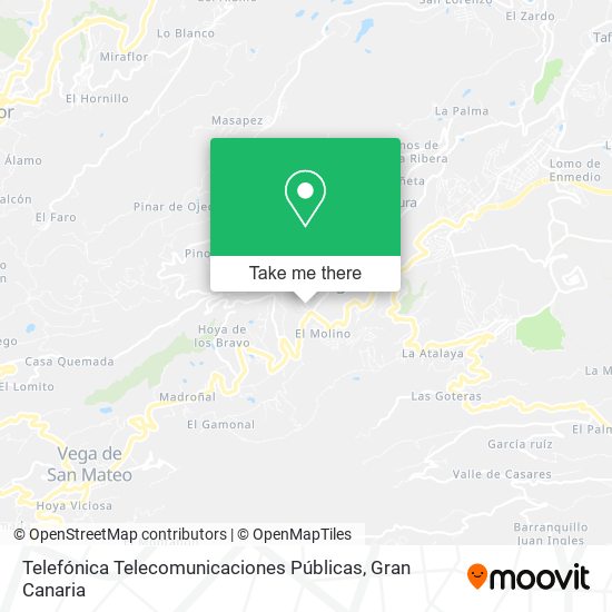 Telefónica Telecomunicaciones Públicas map