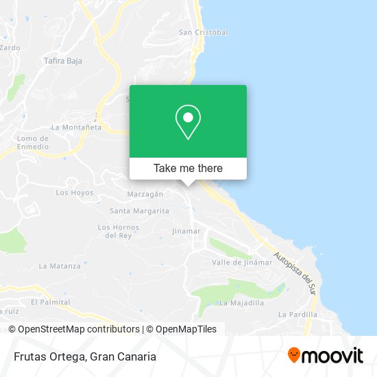 Frutas Ortega map