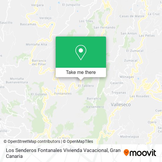 mapa Los Senderos Fontanales Vivienda Vacacional