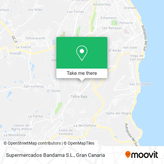 Supermercados Bandama S.L. map