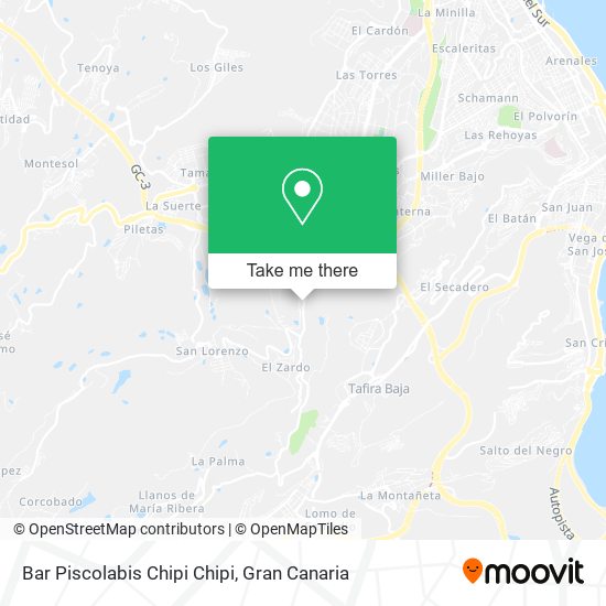 mapa Bar Piscolabis Chipi Chipi