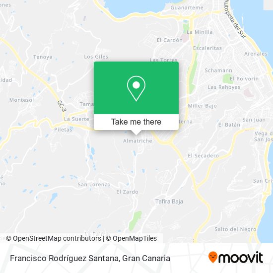 Francisco Rodríguez Santana map