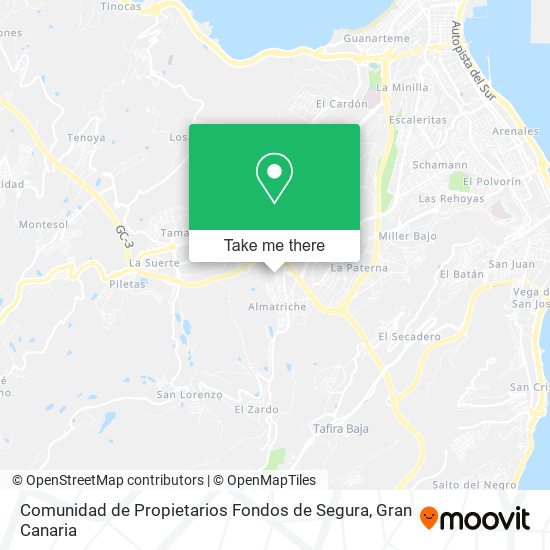 Comunidad de Propietarios Fondos de Segura map