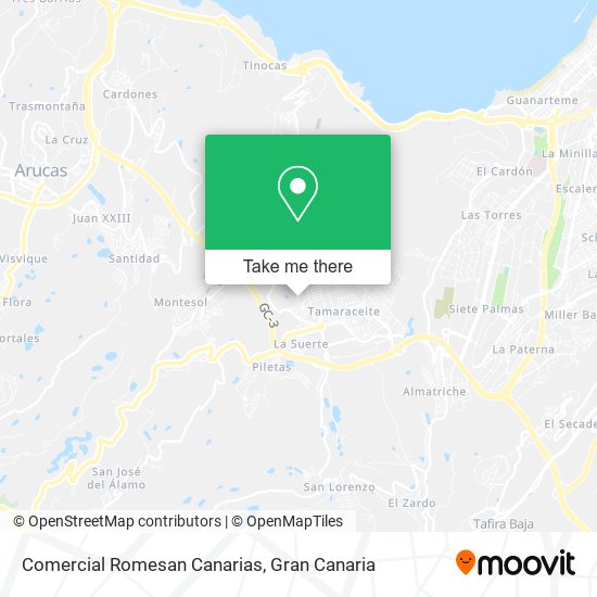 Comercial Romesan Canarias map