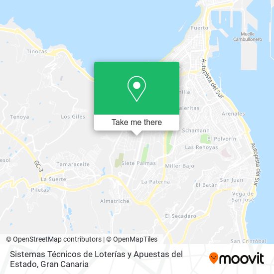 Sistemas Técnicos de Loterías y Apuestas del Estado map