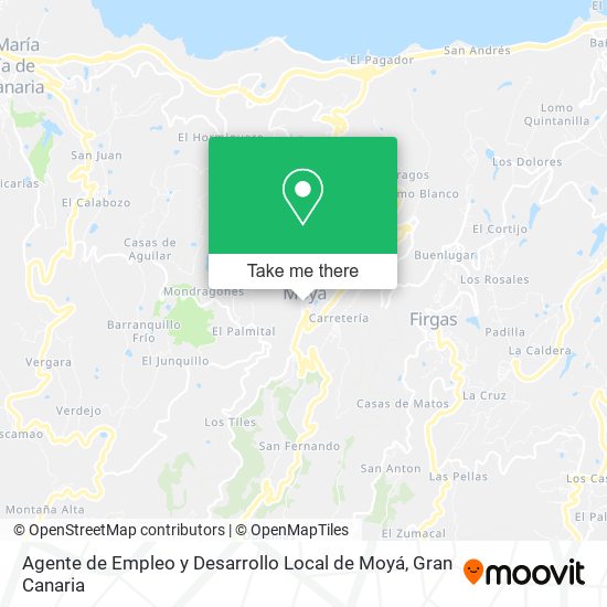 Agente de Empleo y Desarrollo Local de Moyá map