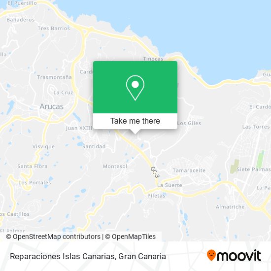 mapa Reparaciones Islas Canarias