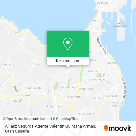 Allianz Seguros-Agente Valentín Quintana Armas map