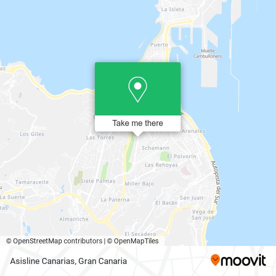 Asisline Canarias map