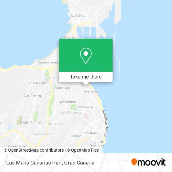 Las Muns Canarias Parr map