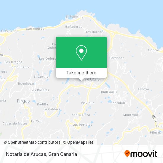 Notaría de Arucas map