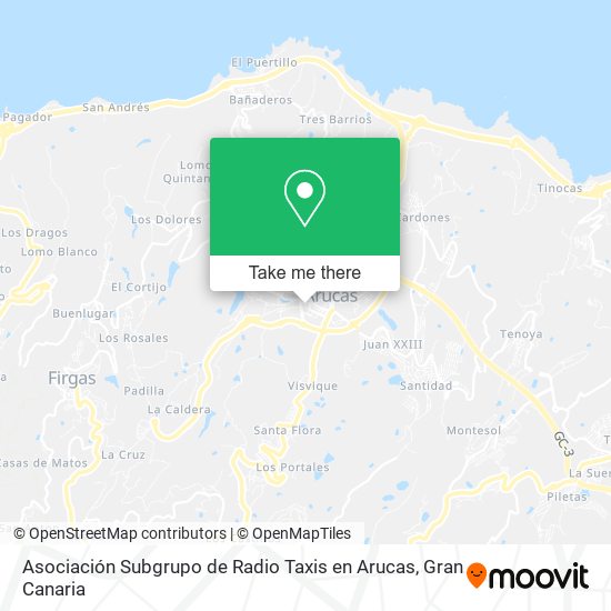 Asociación Subgrupo de Radio Taxis en Arucas map