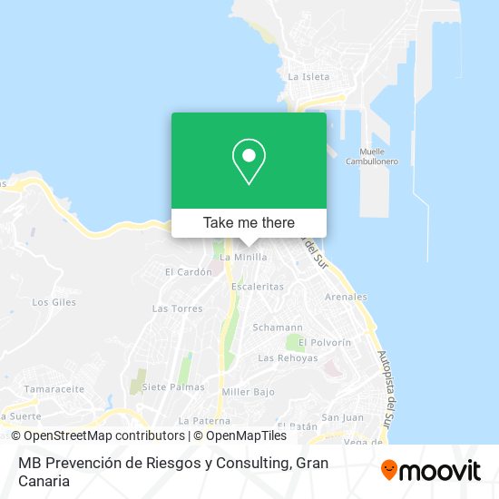 mapa MB Prevención de Riesgos y Consulting