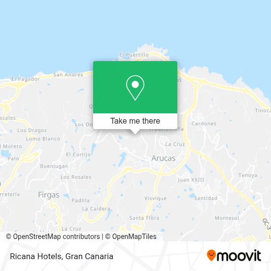 Ricana Hotels map