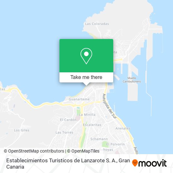 mapa Establecimientos Turísticos de Lanzarote S. A.