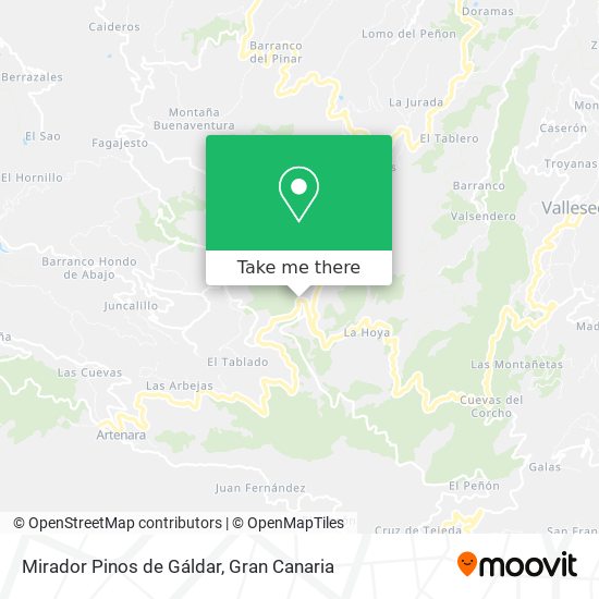 mapa Mirador Pinos de Gáldar