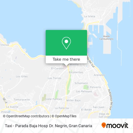 Taxi - Parada Baja Hosp Dr. Negrin map