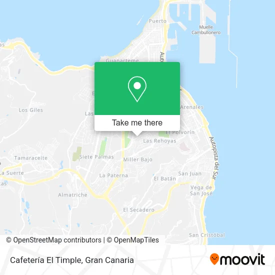 mapa Cafetería El Timple