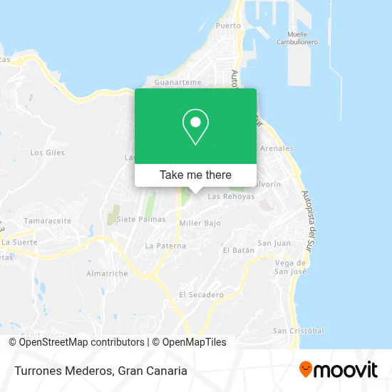 Turrones Mederos map