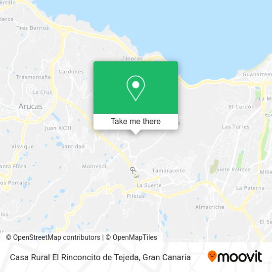 Casa Rural El Rinconcito de Tejeda map