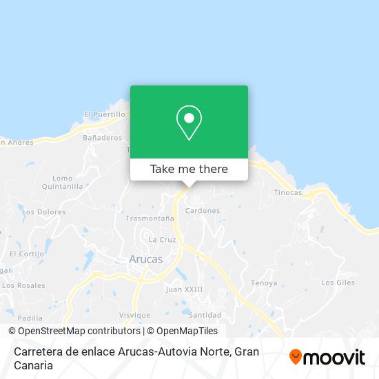 mapa Carretera de enlace Arucas-Autovia Norte